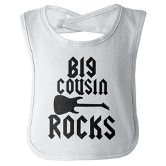 Big Cousin Rocks Infant Baby Bib-Direct To Garment Print-Brisco Baby