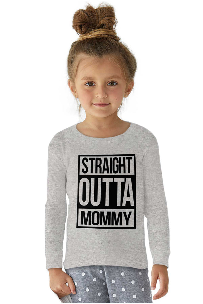 Straight Outta Mommy Solid Baby Pajama Top-Direct To Garment Print-Brisco Baby
