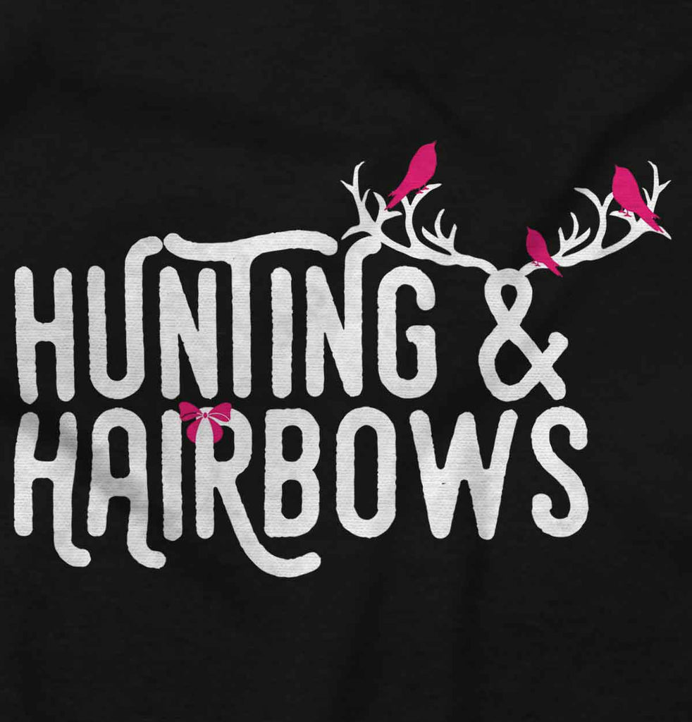 Hunting And Hairbows Romper Bodysuit-Direct To Garment Print-Brisco Baby