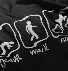 Crawl Walk Bike Infant Toddler T Shirt-Direct To Garment Print-Brisco Baby