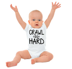 Crawl So Hard Romper Bodysuit-Direct To Garment Print-Brisco Baby