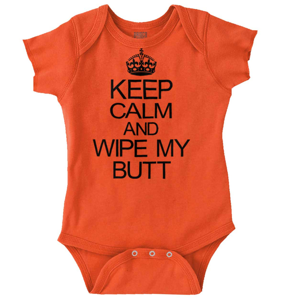 Wipe My Butt Romper Bodysuit-Direct To Garment Print-Brisco Baby