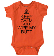 Wipe My Butt Romper Bodysuit-Direct To Garment Print-Brisco Baby
