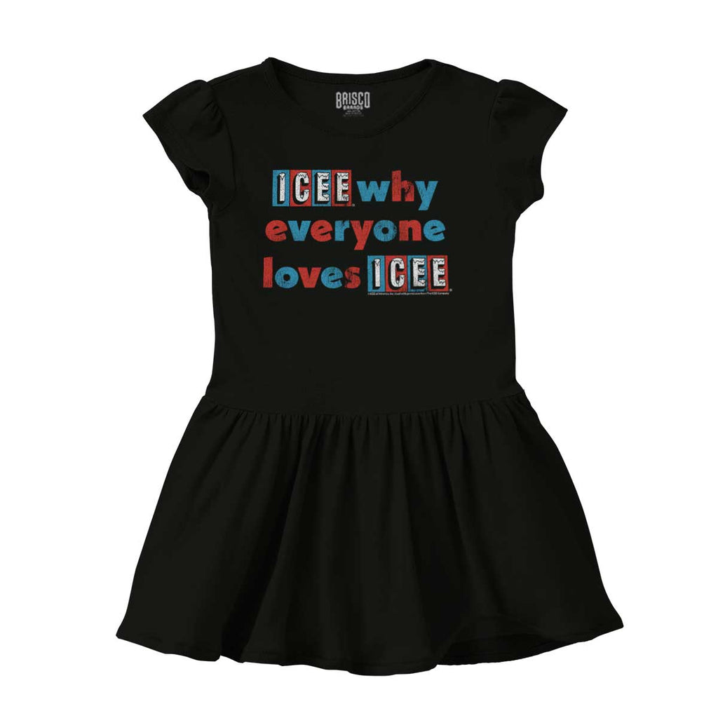 Everyone Loves Icee Solid Baby Infant Dress-Direct To Garment Print-Brisco Baby