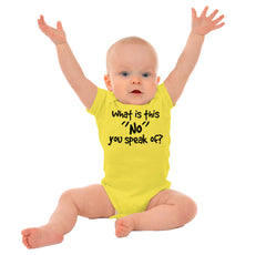 What is No Romper Bodysuit-Direct To Garment Print-Brisco Baby
