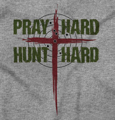 Pray Hard Hunt Hard Romper Bodysuit-Direct To Garment Print-Brisco Baby