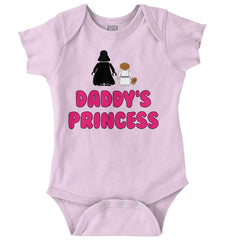 Daddy's Princess Romper Bodysuit-Direct To Garment Print-Brisco Baby
