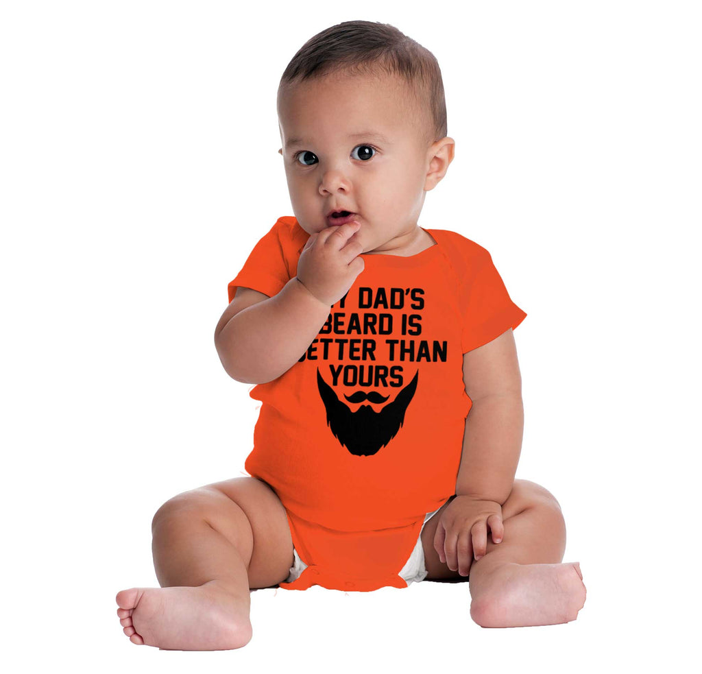 Dad's Beard Romper Bodysuit-Direct To Garment Print-Brisco Baby