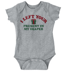 Present My Diaper Romper Bodysuit-Direct To Garment Print-Brisco Baby