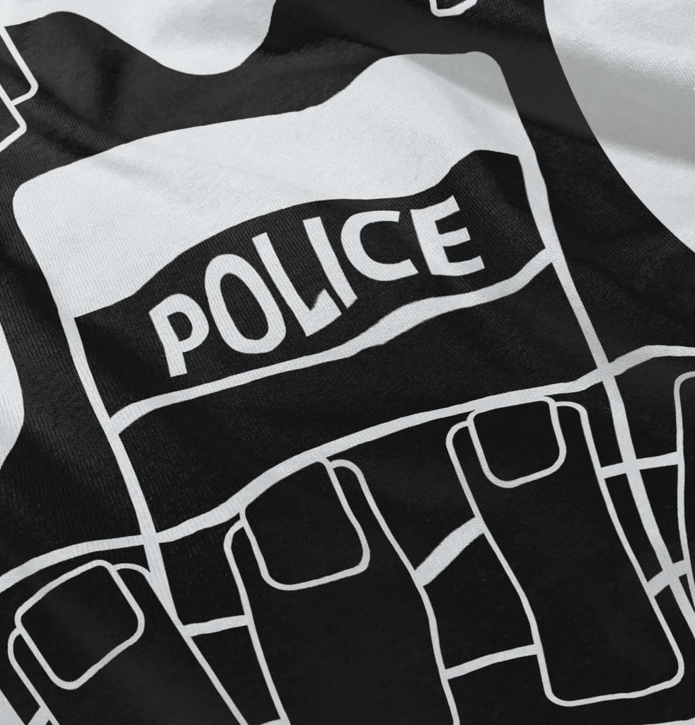 Police Vest Romper Bodysuit-Direct To Garment Print-Brisco Baby