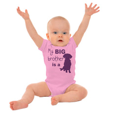 Brother is a Dog Romper Bodysuit-Direct To Garment Print-Brisco Baby