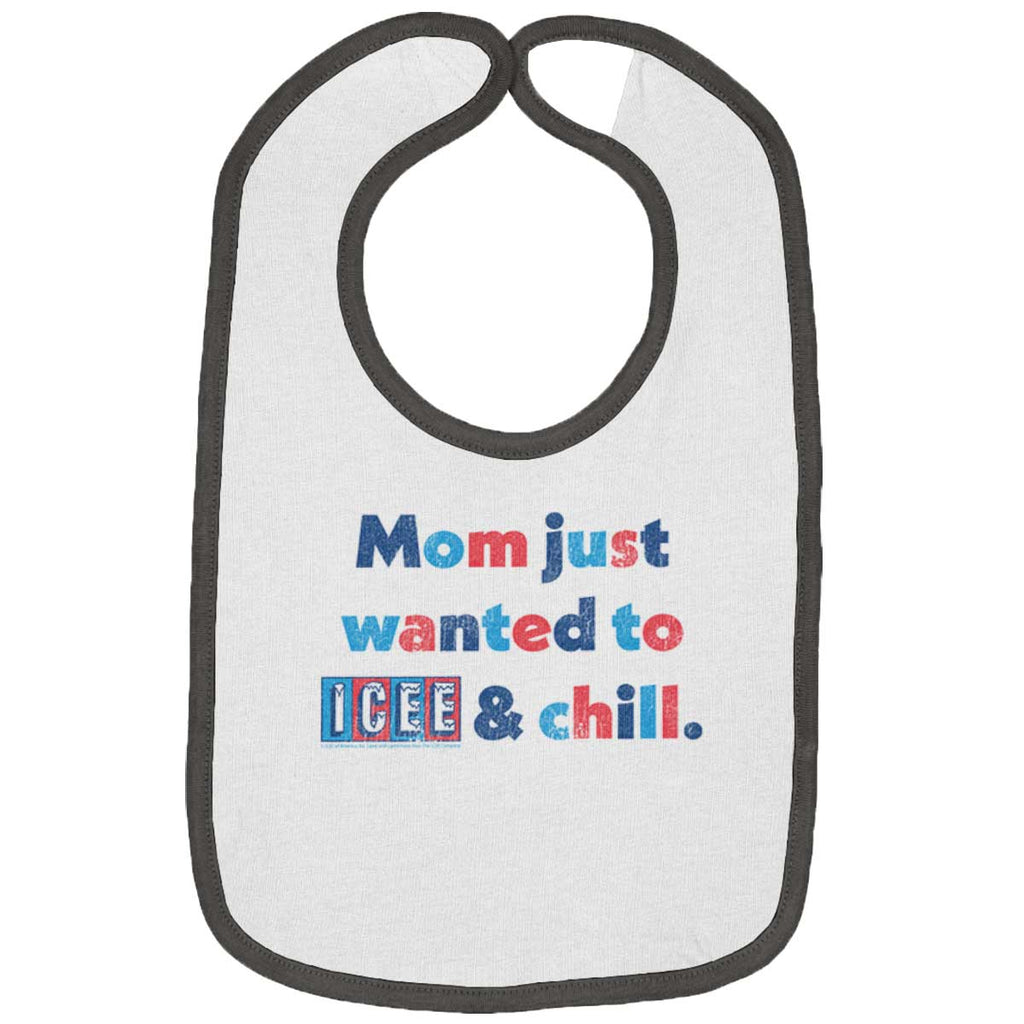 Icee & Chill Trimmed Colored Velcro Bib-Direct To Garment Print-Brisco Baby