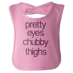 Chubby Thighs Infant Baby Bib-Direct To Garment Print-Brisco Baby