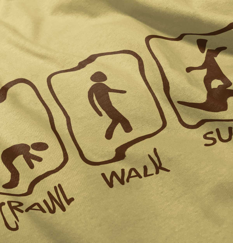 Crawl Walk Surf Infant Toddler T Shirt-Direct To Garment Print-Brisco Baby