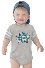 Prayer Warrior Football Romper Bodysuit-Direct To Garment Print-Brisco Baby