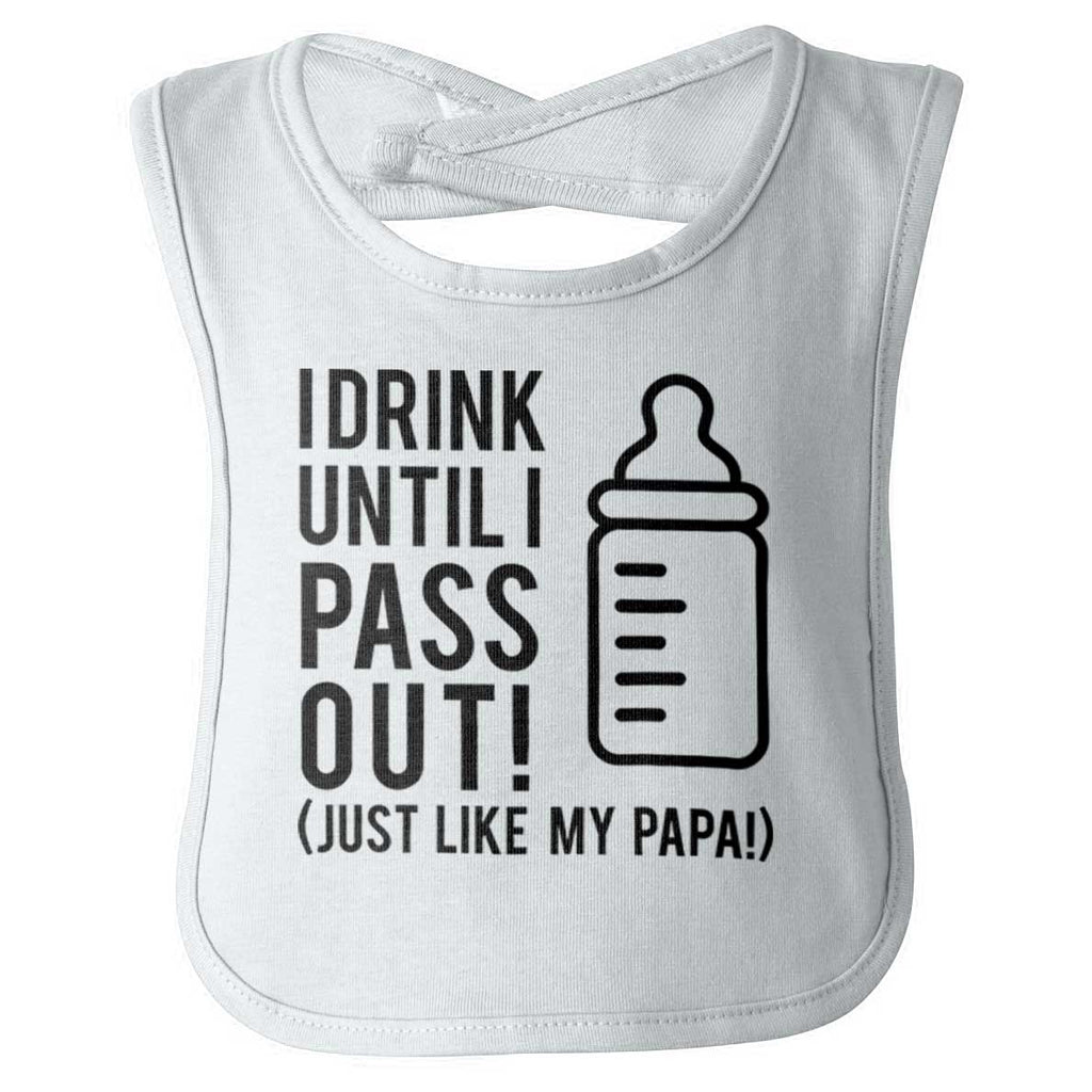 Drink Until I Pass Out Infant Baby Bib-Direct To Garment Print-Brisco Baby