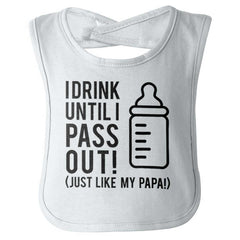 Drink Until I Pass Out Infant Baby Bib-Direct To Garment Print-Brisco Baby