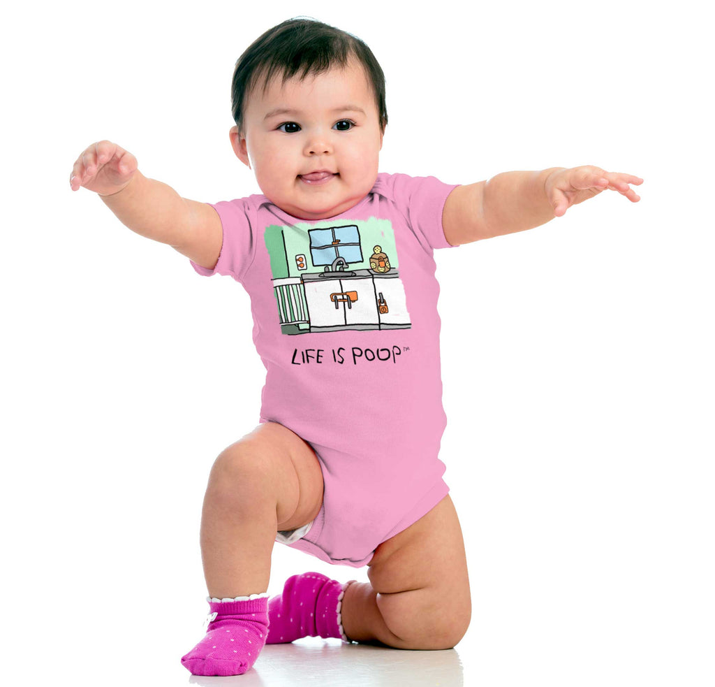 Safety Locks Romper Bodysuit-Direct To Garment Print-Brisco Baby