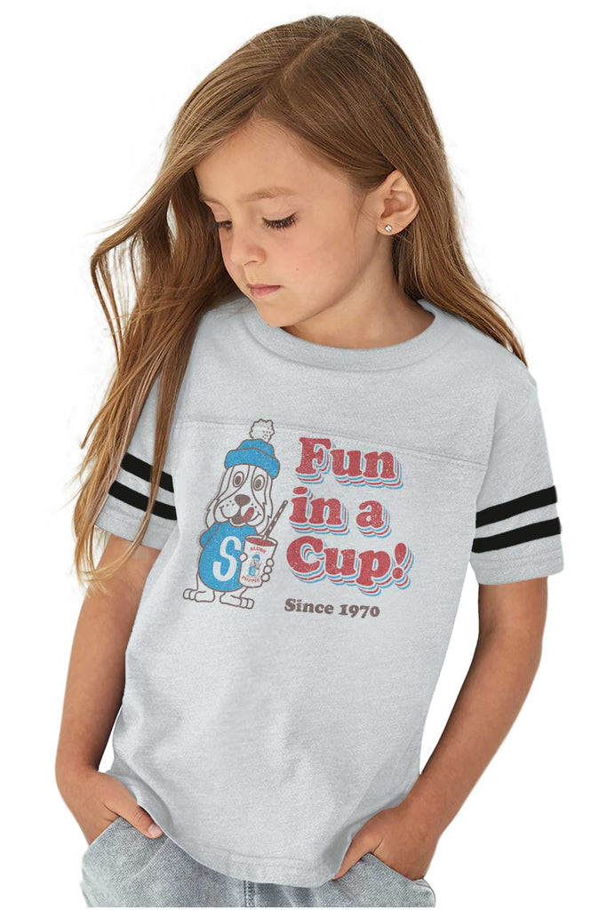 Fun In A Cup Toddler Football Jersey Tee-Direct To Garment Print-Brisco Baby