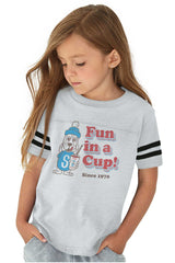 Fun In A Cup Toddler Football Jersey Tee-Direct To Garment Print-Brisco Baby