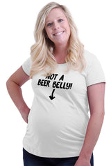 Not A Beer Belly Maternity T-Shirt-Direct To Garment Print-Brisco Baby
