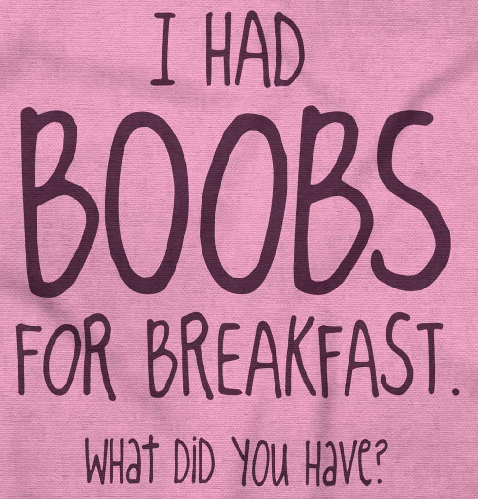 Boobs for Breakfast Infant Baby Bib-Direct To Garment Print-Brisco Baby