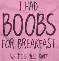 Boobs for Breakfast Infant Baby Bib-Direct To Garment Print-Brisco Baby