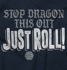 Dungeons Gamer Just Roll Nerd Ringer Romper Bodysuit-Direct To Garment Print-Brisco Baby