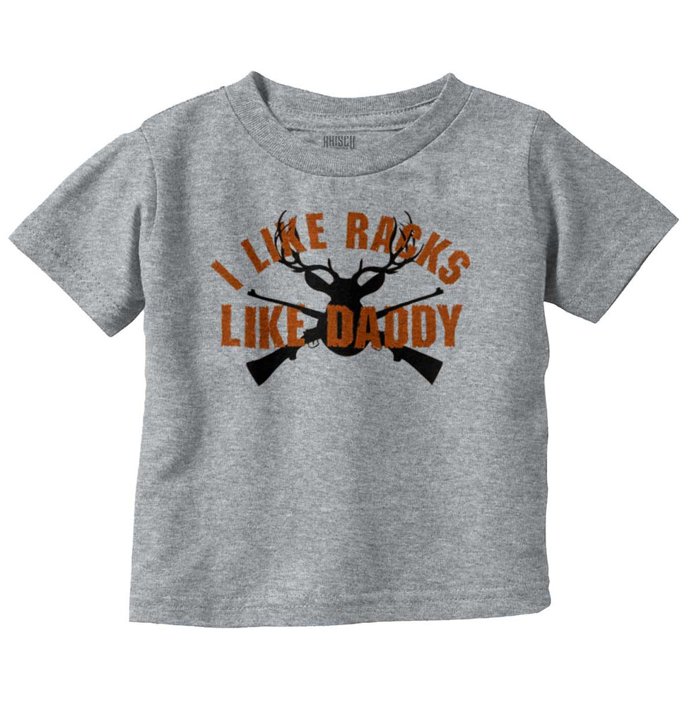 I Like Racks Like Daddy Infant Toddler T Shirt-Direct To Garment Print-Brisco Baby