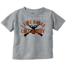 I Like Racks Like Daddy Infant Toddler T Shirt-Direct To Garment Print-Brisco Baby