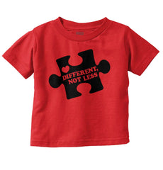 Different Not Less Infant Toddler T Shirt-Direct To Garment Print-Brisco Baby