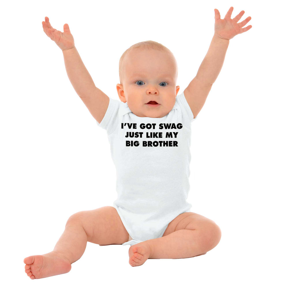 Got Swag Like Big Brother Romper Bodysuit-Direct To Garment Print-Brisco Baby