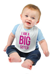 I Have A Big Sister Infant Baby Bib-Direct To Garment Print-Brisco Baby