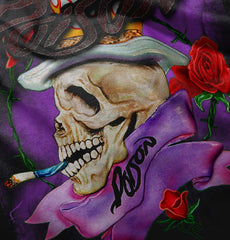 Poison Skeleton Infant Baby Bib-Direct To Garment Print-Brisco Baby