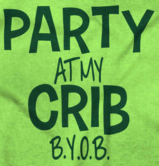 Party At My Crib Infant Toddler T Shirt-Direct To Garment Print-Brisco Baby
