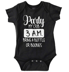 Party At My Crib Romper Bodysuit-Direct To Garment Print-Brisco Baby
