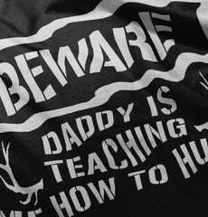 Dad Teaching Me To Hunt Romper Bodysuit-Direct To Garment Print-Brisco Baby