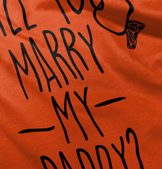 Marry My Daddy Romper Bodysuit-Direct To Garment Print-Brisco Baby