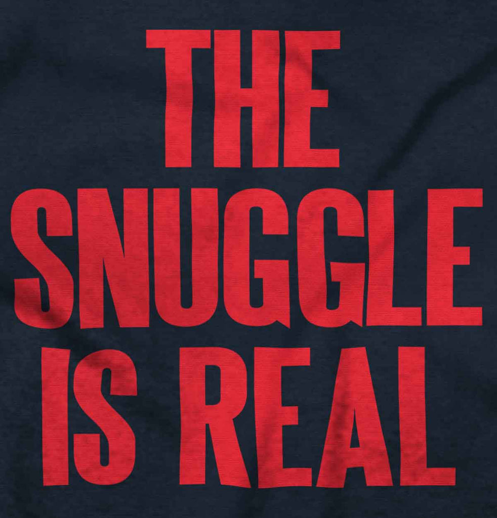 Snuggle Is Real Baby Ruffled Trim Romper-Direct To Garment Print-Brisco Baby