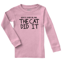 Cat Did It Solid Baby Pajama Top-Direct To Garment Print-Brisco Baby