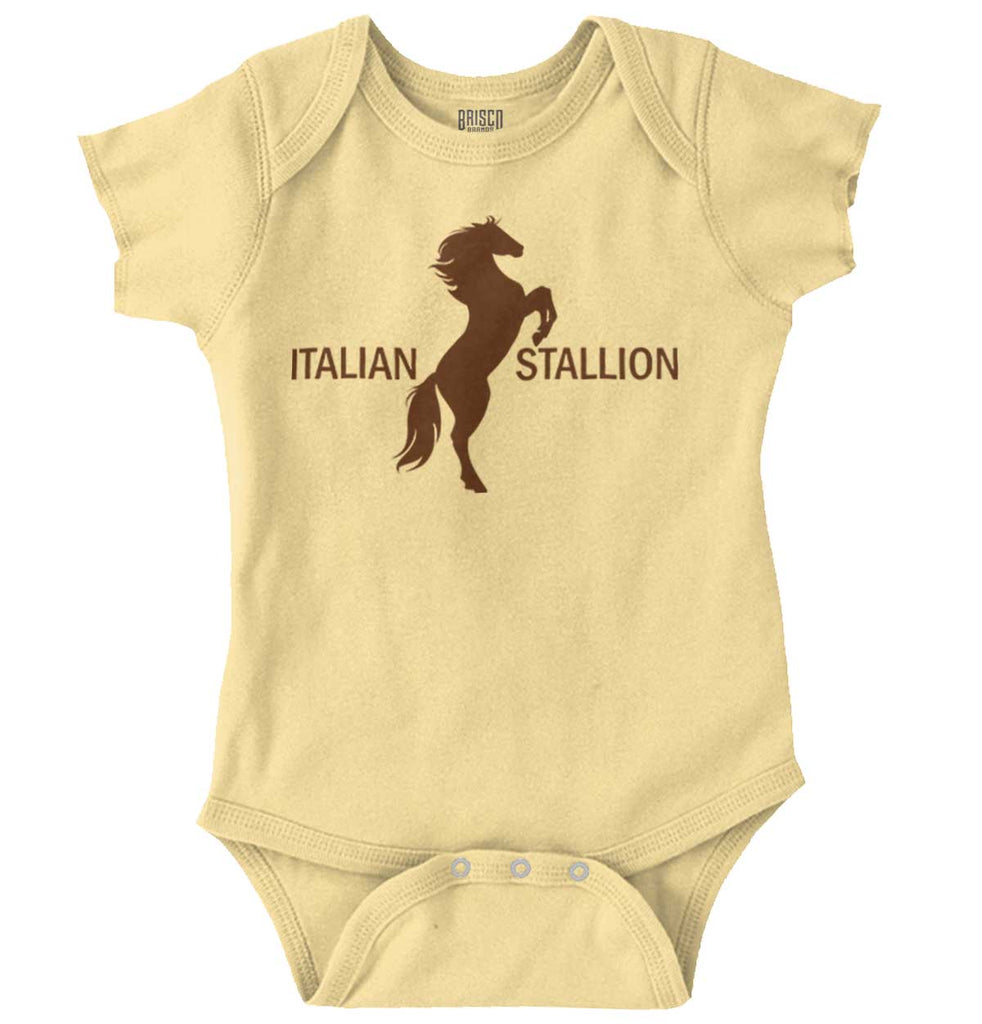 Italian Stallion Romper Bodysuit-Direct To Garment Print-Brisco Baby