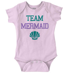 Team Mermaid Romper Bodysuit-Direct To Garment Print-Brisco Baby