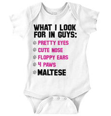 Maltese Checklist Romper Bodysuit-Direct To Garment Print-Brisco Baby