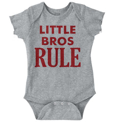 Little Bros Rule Romper Bodysuit-Direct To Garment Print-Brisco Baby