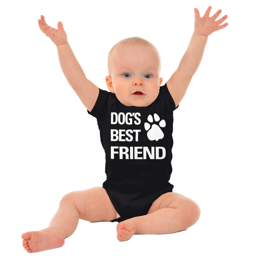 Dog's Best Friend Romper Bodysuit-Direct To Garment Print-Brisco Baby