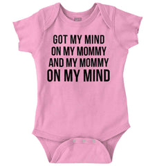 Mind On Mommy Romper Bodysuit-Direct To Garment Print-Brisco Baby