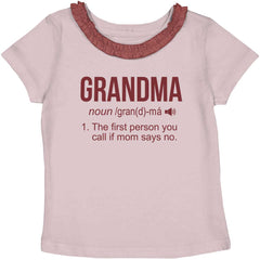 Grandma Toddler Ruffled Trim T-Shirt-Direct To Garment Print-Brisco Baby