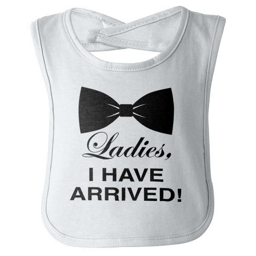 I Have Arrived Infant Baby Bib-Direct To Garment Print-Brisco Baby