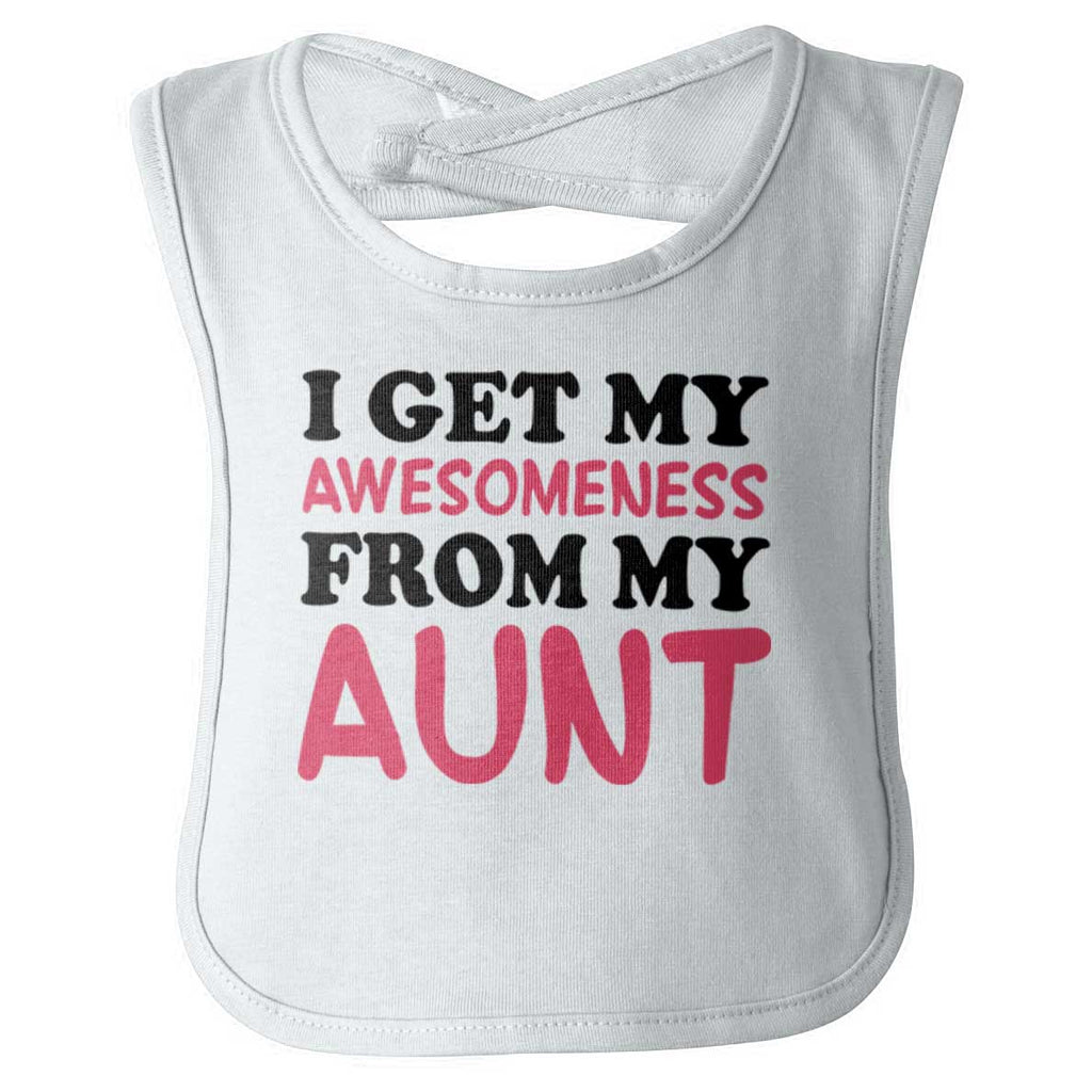 Awesomeness Auntie Infant Baby Bib-Direct To Garment Print-Brisco Baby