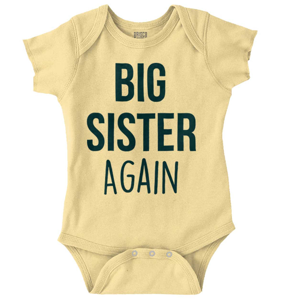 Big Sister Again Romper Bodysuit-Direct To Garment Print-Brisco Baby